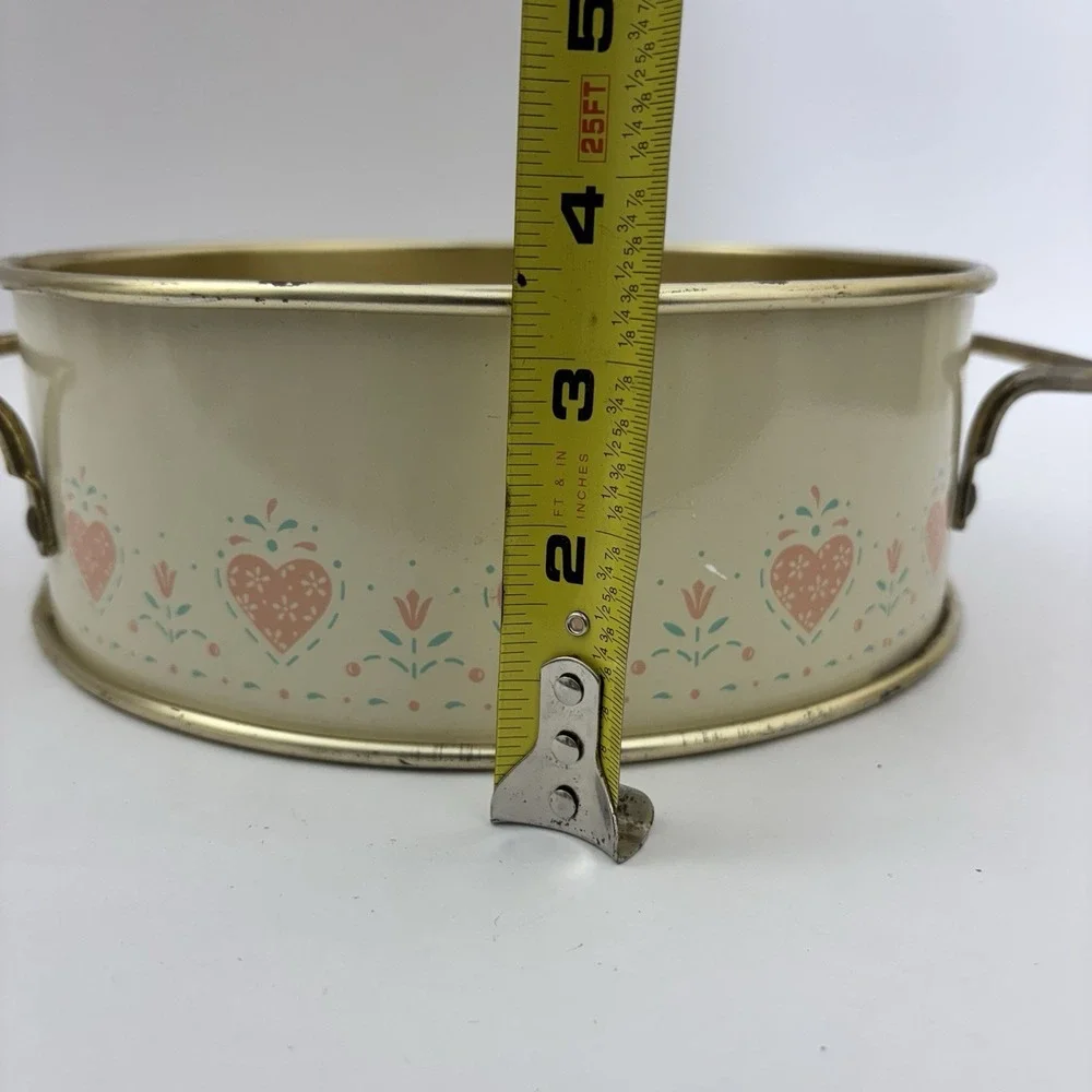 Corning Ware Forever Yours Metal Base Holder For Pyrex Pink Hearts 2Qt Casserole